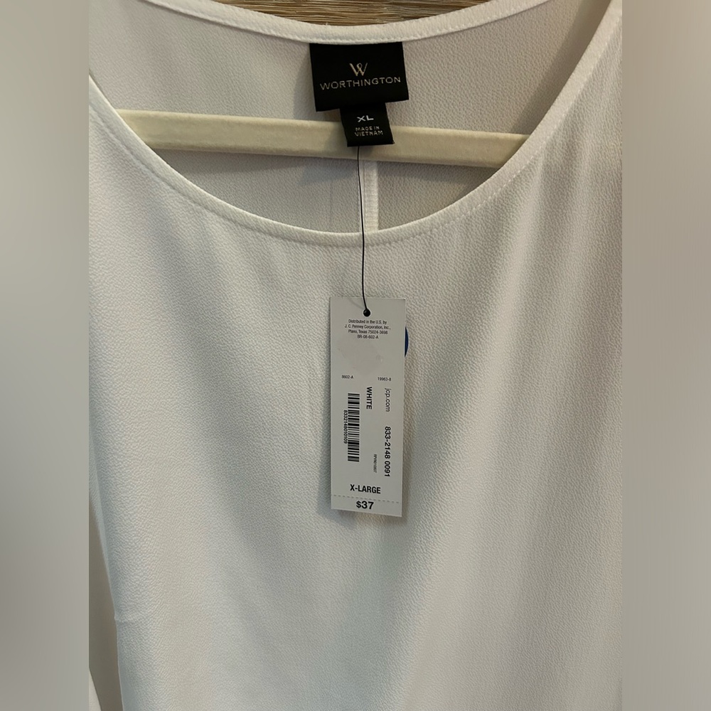 ⚪️Worthington | White Short Sleeve Blouse⚪️ - Picture 4 of 5